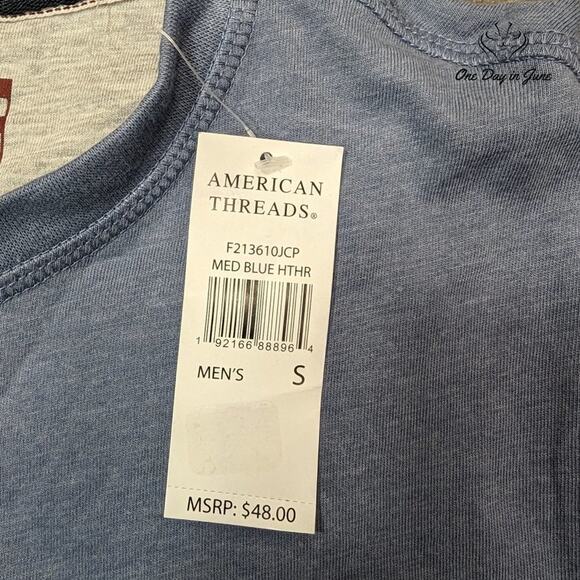 American Threads Long Sleeve Tee Shirt Size S - Picture 2 of 5